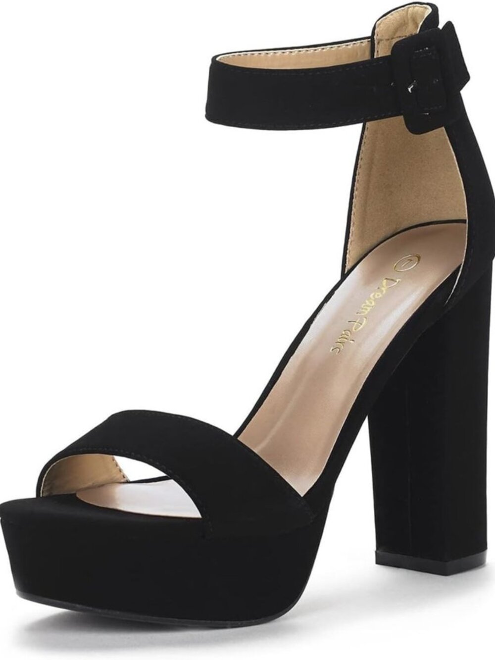 Stylish Open Toe Ankle Strap High Heel Sandals | 4.5-inch Block Heel, Wedding
